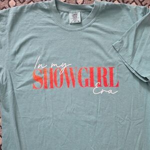 Comfort Colors Womens  Tee - Teal with Red Graphic